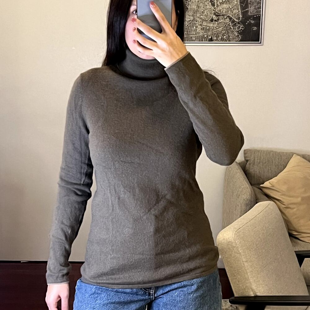 Saks Fifth Avenue Brown Turtleneck sweater Wool Cashmere Size M